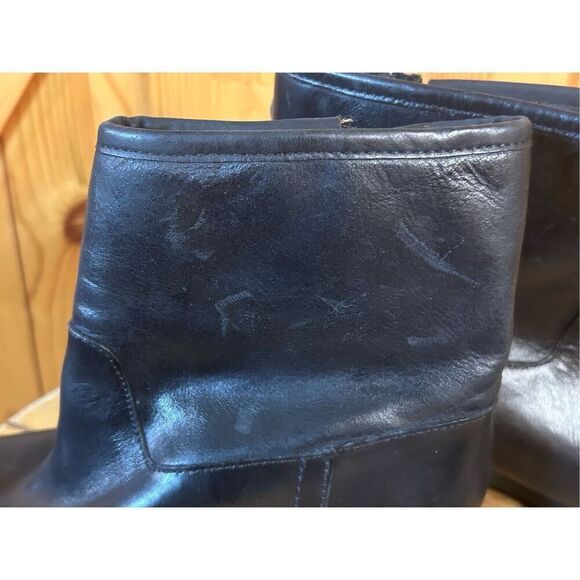 Gap Leather Black Buckle Moto Riding Boots Size 6 Women's nwt read - Picture 6 of 9